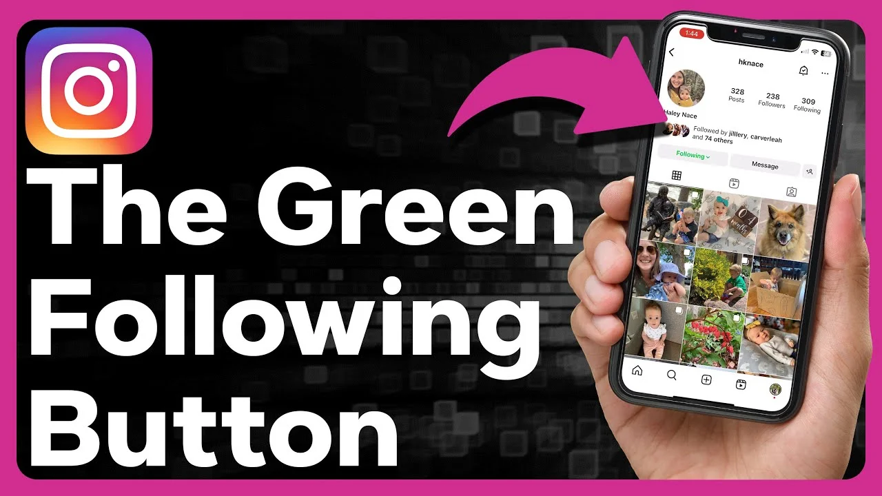 green following on instagram