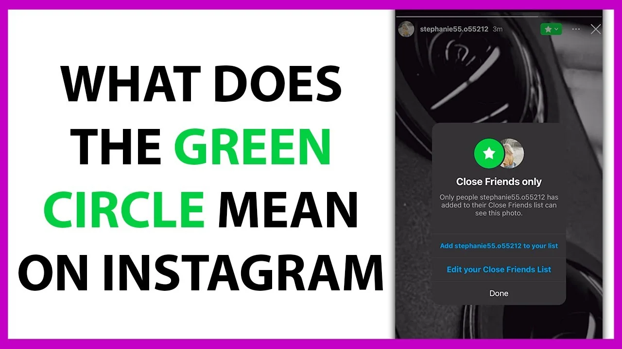 Green Circle Mean on Instagram